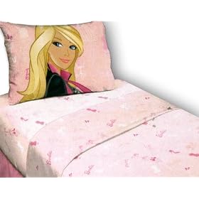 Barbie Pink Barbie Fashion Twin Sheet Set - Twin