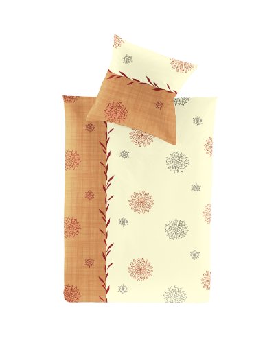 Irisette 8036_50 Lana Feinbiber Bettw&auml;sche 155 x 220 cm,  apricot