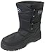 ALK VK-3100CS Men's Snow Boots Winter Boots Cold Weather Nylon Ski Warm Fur Lined Snow Shoes, Black