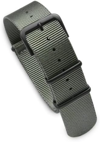 22mm Premium Nylon Military Watchband Watch Strap PVD Gray
