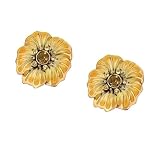 Summer Flowers Large Blooms Clip On Earrings by 1928 Jewelry Company