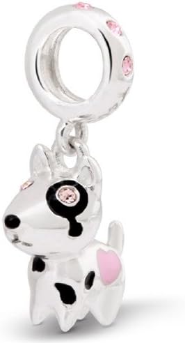 Zodiac Crystal Dog Beads Made with Swarovski and Sterling Silver (Get 1 Genuine Leather Bracelet)