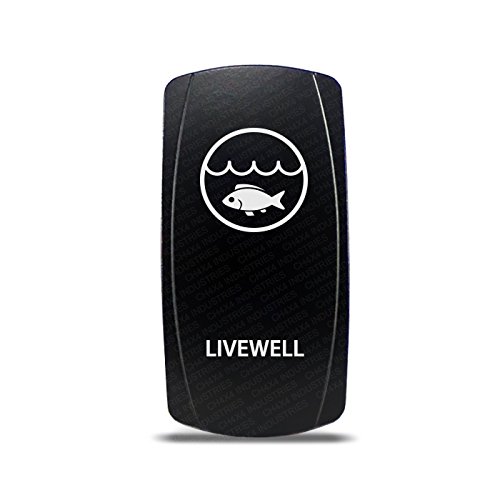 CH4X4 Marine Rocker Switch Livewell Symbol 3- Blue Led