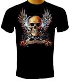 Shut Up and Ride Hardcore Skull Biker Chopper T-shirt