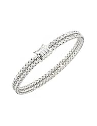 Double Row Basket Weave Bracelet - 7MM