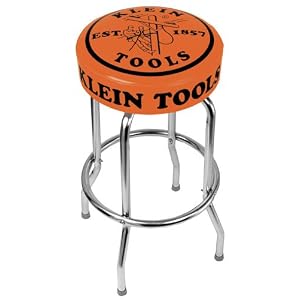 KLEIN TOOLS Counter/Bar Stool - Orange Seat w/ Linemans Logo Part No. 98820