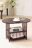 Coffee Table: Drop Leaf Table with Built In Magazine Rack