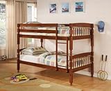 Twin Size Bunk Bed in Medium Pine Finish