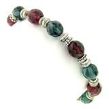 Summer Violets Single Strand Beaded Bracelet