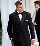 Black Double-Breasted Tuxedo Jacket