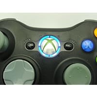 BLUE LEDS Xbox 360 Rapid Fire 8 MODE Stealth BLACK Controller Modded