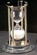 Executive Hour Glass Sand Timer Brass and Green Marble Base - 15 Minute