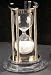 Executive Hour Glass Sand Timer Brass and Green Marble Base - 15 Minute