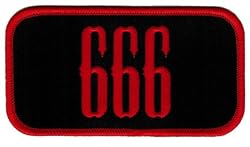 666 Patch Number of the Beast Embroidered Iron-On Satanic Devil Emblem