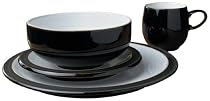 Denby Jet Black 16 Piece Boxed Tableware Set