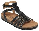 Zoom Produkt-Bild: Trendige R&ouml;mersandalen Sandalen Schuhe m. Korksohle schwarz