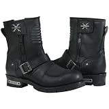 Xelement Mens Zip Buckle Motorcycle Boots - Size : 8 1/2