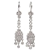 Art Deco Fine Quality Diamond Earring, 18k White Gold (T.w 1.20)
