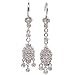 Art Deco Fine Quality Diamond Earring, 18k White Gold (T.w 1.20)