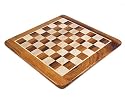 18 Inch Solid Golden Rosewood and Boxwood Round Edge Chess Board