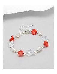Rose Resin Bracelet In Zinc
