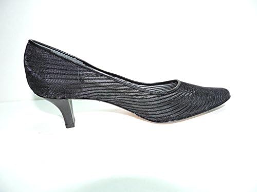 Prevata Womens Ann Spider Web See Through Pumps Kitten 2" Heels Shoes Size 6 M