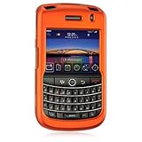Premium ORANGE Rubberized Hard Crystal Snap-on Case for Blackberry Tour 963 ....