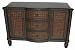 Traditional Style Antiqued Furniture - Brown Console Chest Cabinet 10049