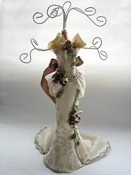 Victorian Brown Ribbon Jewelry Hangers Organizer