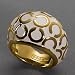 AUTHENTIC COACH OP ART ENAMEL DOMED RING 94428 Gold/White