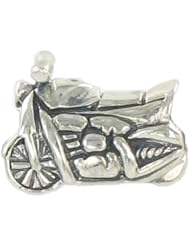 Quiges Sterling Silver Motorcycle Bead for Pandora/Troll/Chamilia