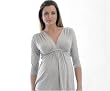 V-Neck Shirred Shoulder Three-quarter Sleeve Top