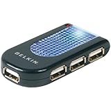 USB 2.0 4-PORT Lighted Hub Blk