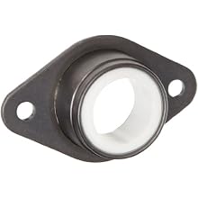 Spyraflo BFM-187-A Self-Aligning, Delrin Acetal Plastic Bearing With 2-Bolt Hole, 3/16" Inner-Diameter Steel Flange
