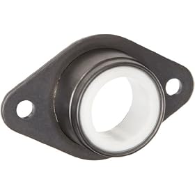 Spyraflo BFM-750-A Self-Aligning, Delrin Acetal Plastic Bearing With 2-Bolt Hole, 3/4" Inner-Diameter Steel Flange