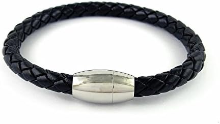 Genuine Leather Braided Bracelet - Black