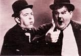130-155 - Laurel & Hardy movie postcard / mini poster