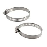 uxcell　ホースクランプ　ステンレススチール素材　46mm-70mm　シルバートーン　2個入り