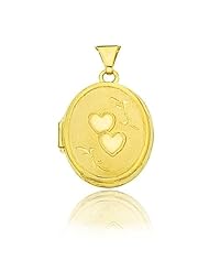 14K Yellow Gold Oval Locket (21 x 15mm)