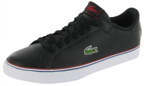 LACOSTE Marling Low Leather Tennis Sneaker Mens Shoes Black Size 9.5