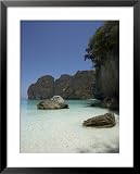 Ao Maya, Ko Phi Phi Leh, Thailand, Southeast Asia Photography Framed Art Poster Print by Joern Simensen, 25x31