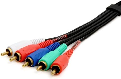 Focupix 50FT 5-RCA Component Video/Audio Coaxial Cable (RG-59/U)