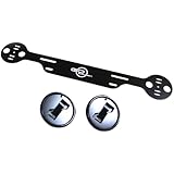GoBadges MS012 Black Aluminum Badge Bar with 2 Black Mounting Kits