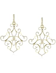 Katie Decker "Versailles" 18k Yellow Gold and Diamond Earrings