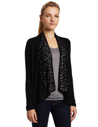 Karen Kane Women's Sequin Front Drape Jacket