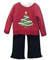 Infant Girls' BT Kids 3pc Sweater/Top/Pant Set - Red