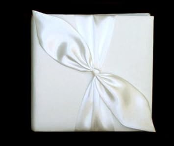 Ivory Satin Bow Photo Album for any special occasion,Wedding, Favor Gift