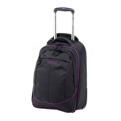 ESPRIT Trolley Rucksack SuperLight, black-violet, 57x36x26, 11837 Preisvergleich