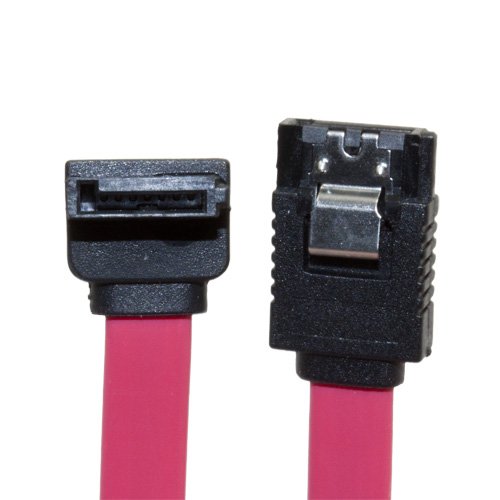 Aleratec SATA 2 0 Data Cable Left Angle to Straight Cable with Clip 12inB004K4ONAU