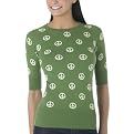 Juniors Mossimo Supply Co. Elbow Sleeve Sweater - Go Away Green w/ Cream